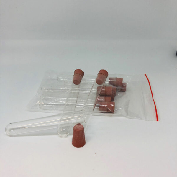 Lot de 10 tubes à essai en verre