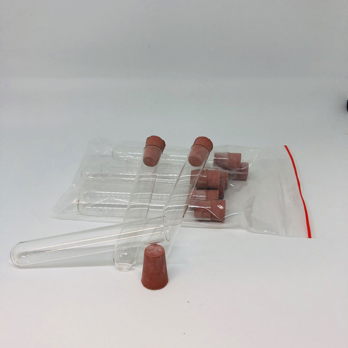 Lot de 10 tubes à essai en verre
